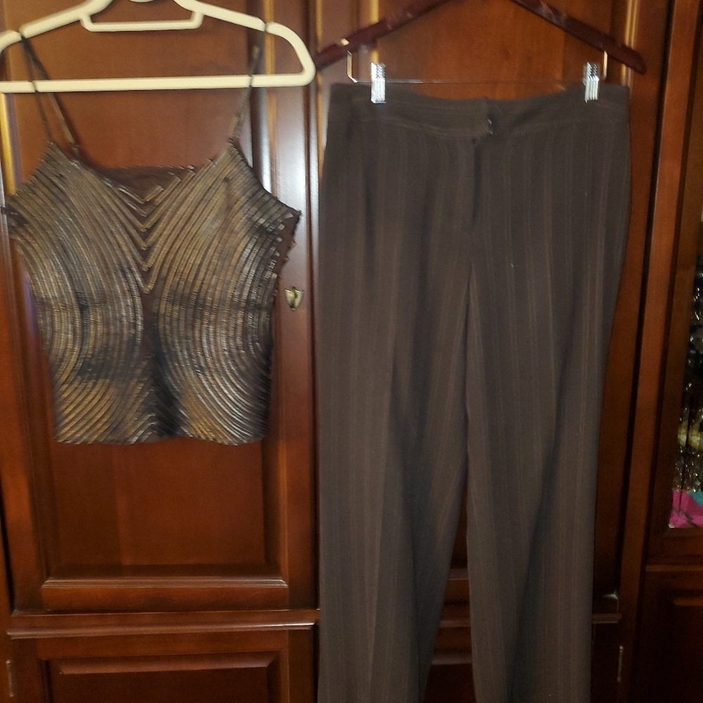 2 piece outfit... wool and leather